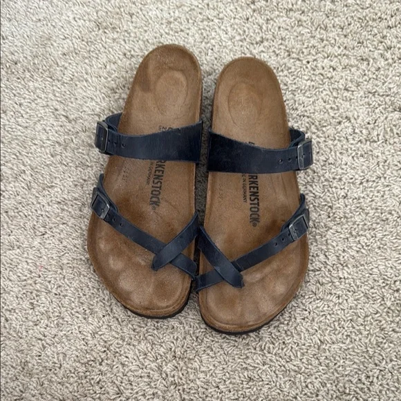 Birkenstock Black Strappy Sandals - Picture 1 of 5